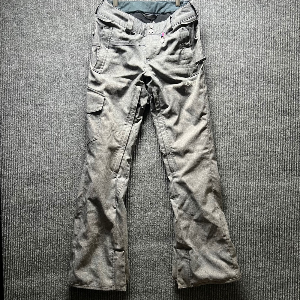 Volcom Snowboard Pants Women XS Grey Nimbus 10k Waterproof Modern Straight Fit